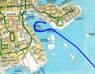 Helsinki Harbour, detailed map