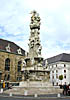 The statue of the Trinity outside St. Mathews Cathedral