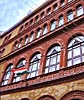 Budapest, facades, red