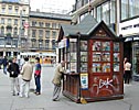 Budapest, on the town, newspaper stand