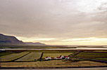 Island 1980, solnedgng ver fjord