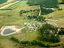 The Latvian mainalnd from the air, a small village