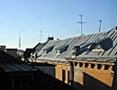 Morgonsol över Rigas tak
