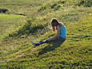 Kernave, girl in the grass