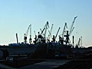 Klaipeda, harbour cranes