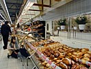 Lithuanian food, bakery counter in superstore