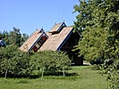 Nida, house with slanted roof