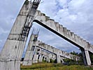 Old, half-finished Soviet sports stadium