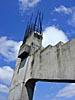 Old, half-finished Soviet sports stadium