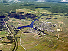 Lithuania, aerial picture, straight motorway