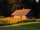 In the country, farm-hut