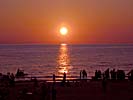 Palanga, the pier, sun going down