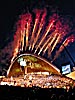 Song Festival 2003, song evening, fireworks along the roof