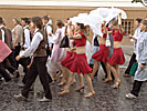 Schoolchildrens Festival 2005, rainy parade on Gediminas