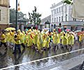 Schoolchildren’s Festival 2005, rainy parade on Gediminas