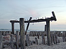 Sventoji, the pier in evening light