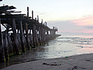 Sventoji, the pier in evening light