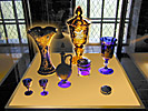 Trakai, museum exhibit - blue glass