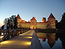 Trakai, night shot from the bridge