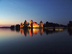 Trakai, night shot from the shore