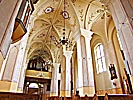 The church in Vyzuonos, towards the organ loft