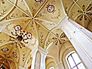 The church in Vyzuonos, looking at the beautiful ceiling