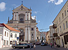 You can hardly see the Gates of Dawn at the top of Ausros Vartu Street.