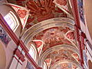 Vilnius, Kalvarijos Church, ceiling overview