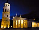 Vilnius katedral, natt