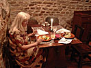 Vilnius, Restaurang Lokys, det dukade bordet