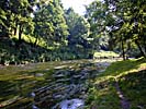 Vilnius, the city park and river Vilnele