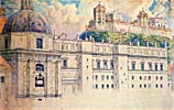 Vilnius, royal palace, drawing