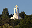 Vilnius, The Three Crosses from the streets below