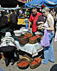 Market place, turgus, in Vilnius. Strawberries.