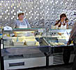 Market place, turgus, in Vilnius. Interior of the cheese house.