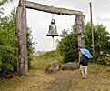 Orvydas sculpture park, church bell