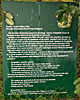 Orvydas sculpture park, sign with appeal for contributions