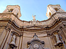 Malta, Valletta: kyrka p� tv�rgata, exteri�r-upp�t