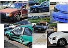 Collection of smashed-up cars