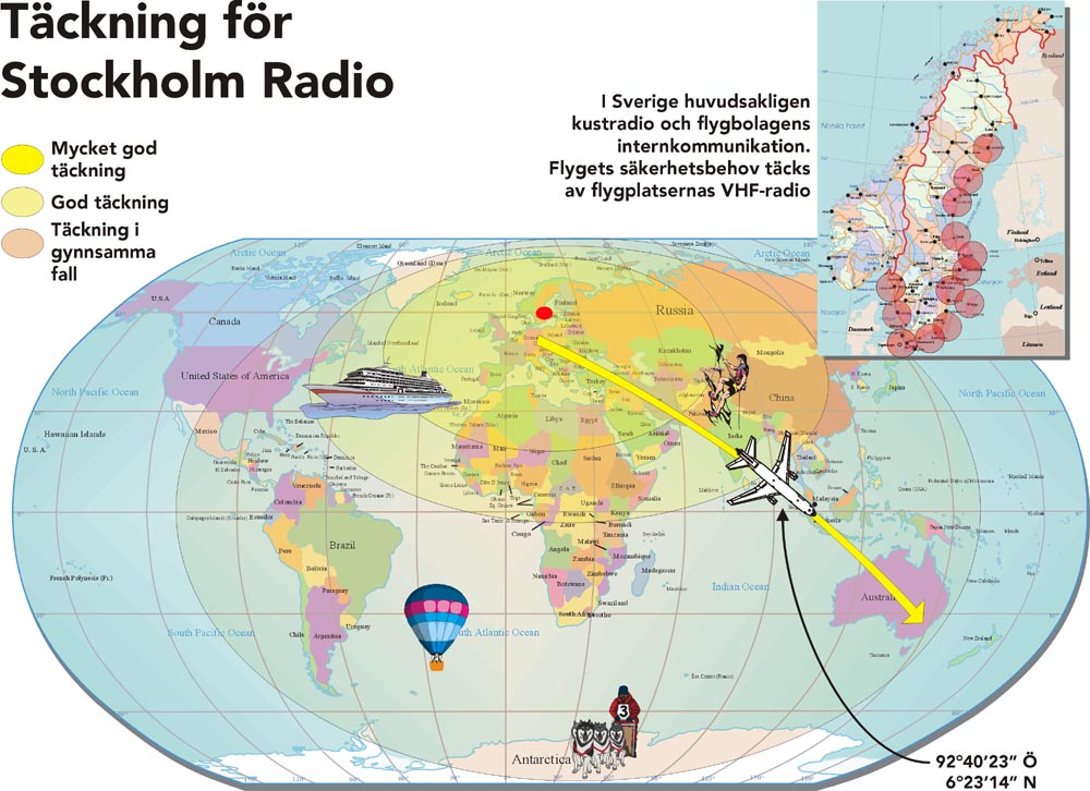 Sweden and one world map,