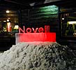 Novell's logotype in ice