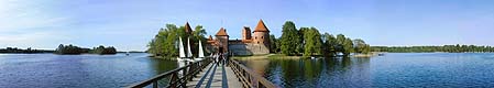 Slottet Trakai frn bron