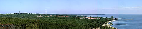 Panorama showing Nida on Neringa, Lithuania